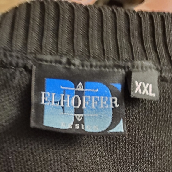 Spooky Spiderweb Shell Genuine Rare Retired Elhoffer Design Knit Top - Picture 6 of 11